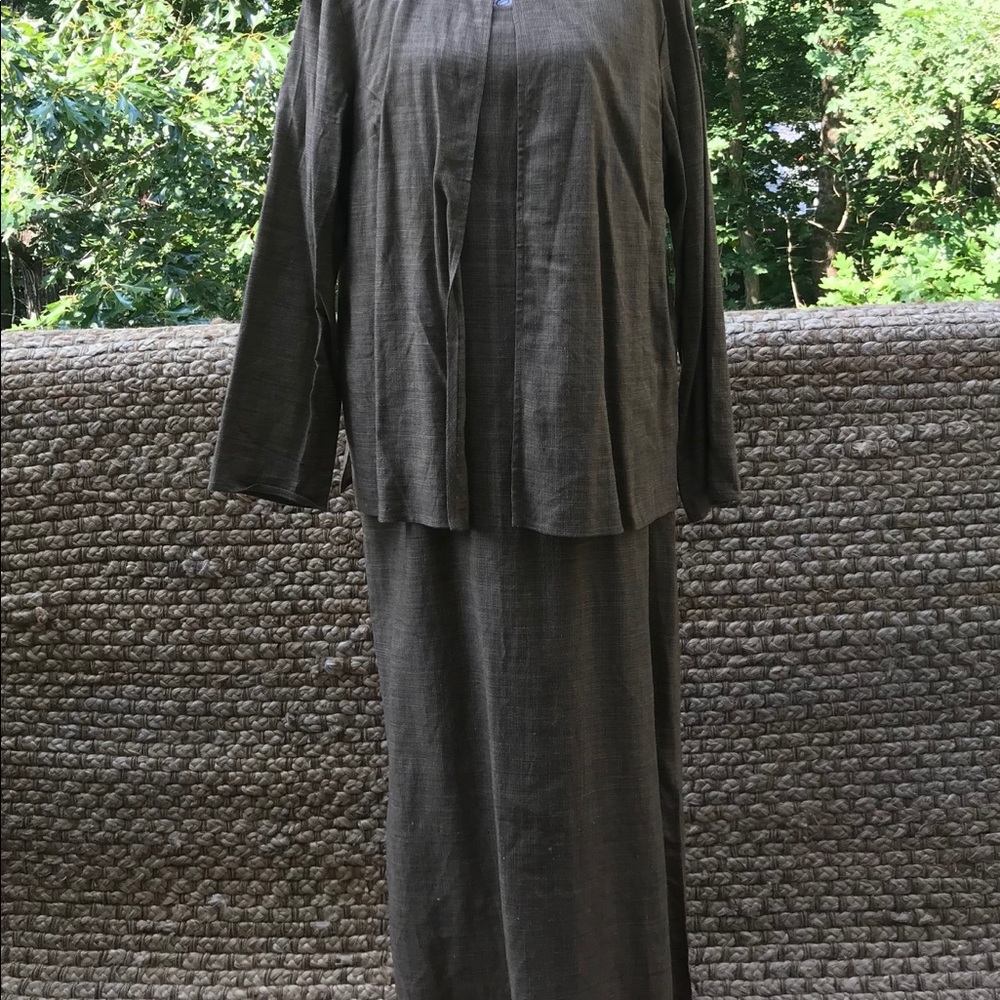 Talbot drew with jacket. 75% rayon/25% linen.